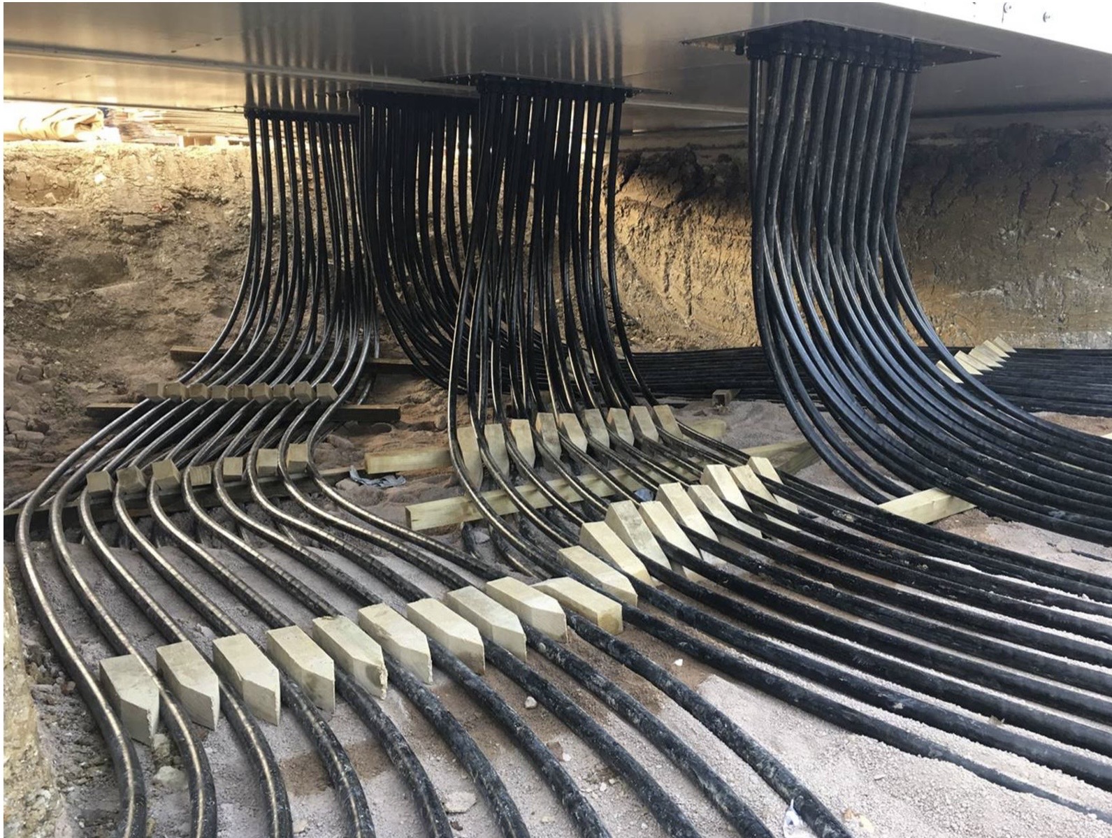 PCS to BESS cable installation